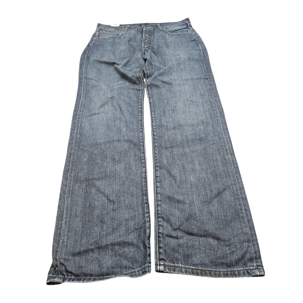 Levi's 501 Jeans Mens 36x32 Dark Wash Straight Leg Button Fly Denim
